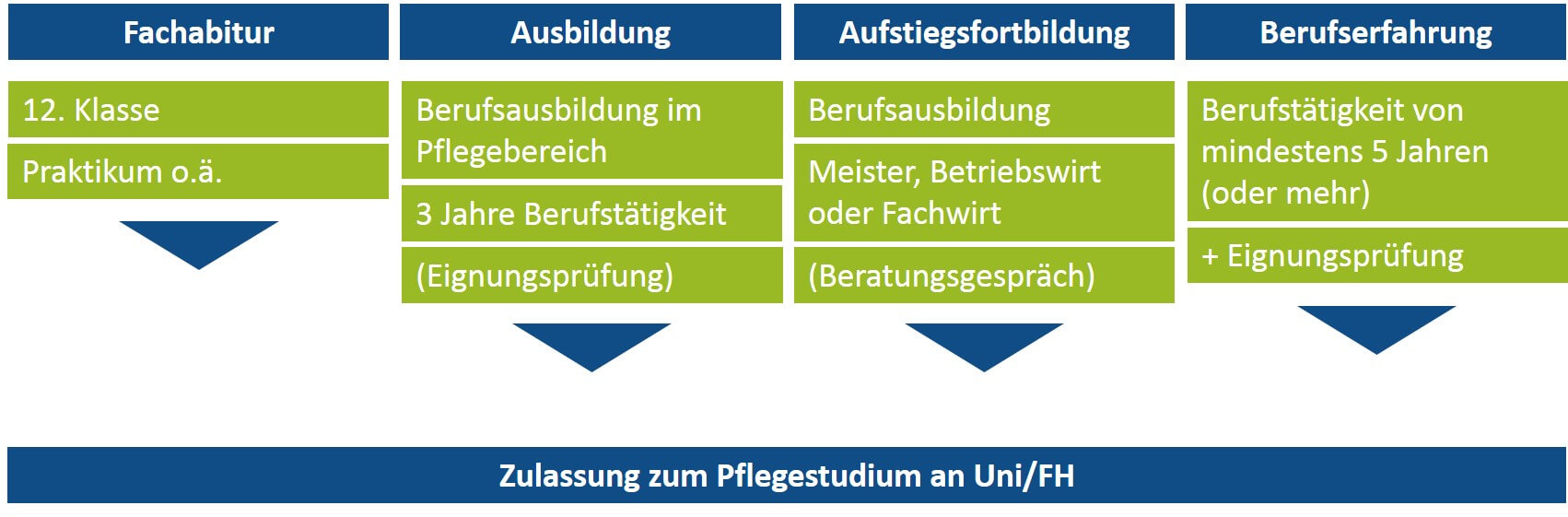 Infografik zu Studienwegen ohne Abitur